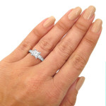 Enhanced Princess-cut Diamond Engagement Ring in Yaffie White Gold - 1 3/4ct TDW
