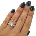 Dazzling Yaffie 1.8ct Clarity-Enhanced White Gold Diamond Engagement Ring