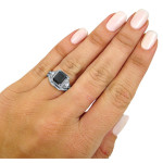 YaffieTM Unique White Gold Bridal Ring Set with 2 1/3ct TDW Black and White Diamonds