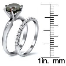 Yaffie™ Custom Black & White Diamond Bridal Set - Sparkling 2.75ct