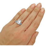 The Enchanting Yaffie Moissanite and Diamond Bridal Set with 2 3/5ct TGW White Gold Sparkle and 2/5ct TDW Brilliance