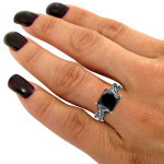 Yaffie TM Custom Black Diamond Twisted Shank Ring with 3 1/2ct TDW in White Gold