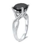 Yaffie ™ Custom Creation: A White Gold Ring with 3 3/4ct Total Diamond Weight featuring Black Diamonds