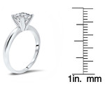 Yaffie Princess Cut White Gold Diamond Engagement Ring - 3/4ct TDW