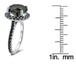 Yaffie™ Custom-Made 4 4/5ct TDW Black Diamond Ring in White Gold