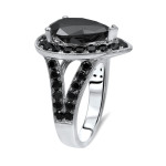 Yaffie ™ Crafted 5 1/2ct TDW Black Diamond Engagement Ring in White Gold