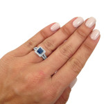 Sophisticated White Gold Sapphire & Diamond Engagement Ring