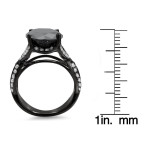 Yaffie Custom Black Diamond Ring - 4 1/4ct TDW in Black Gold