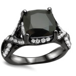 Yaffie Custom Black Diamond Ring - 4 1/4ct TDW in Black Gold