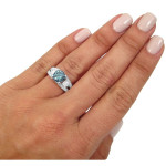 Engage with glamour using Yaffie Gold 2.6ct Round Blue Diamond Ring!