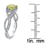 Yellow Canary Diamond 1.5ct Engagement Ring in White Gold by Yaffie