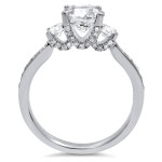 Sparkling Round Cut Diamond Engagement Ring with 1 1/3ct of White Gold by Yaffie