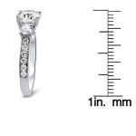 Sparkling Round Cut Diamond Engagement Ring with 1 1/3ct of White Gold by Yaffie
