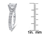 Dazzling Yaffie Engagement Ring - 1 4/5ct TDW Clarity-Enhanced Round Diamond in White Gold