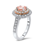 Engage in Elegance with Yaffie 1 4/5 ct Morganite Diamond Ring