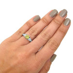 Canary Yellow Diamond 3-Stone Engagement Ring in Yaffie White Gold (1.875)