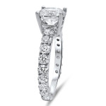 2ct TDW Round Clarity-Enhanced Diamond Engagement Ring in Yaffie White Gold