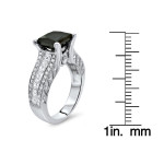 Yaffie Custom Black Princess-cut Diamond Ring in 3 2/5ct TDW White Gold