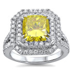Yaffie 2.75ct Yellow Diamond Ring in White Gold for an Exquisite Engagement
