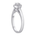 Sparkling Solitaire Engagement Ring with 1/4ct TDW Round Diamond crafted in Yaffie Platinaire