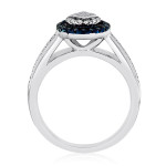 Yaffie Platinaire Blue & White Diamond Bridal Set - 3/8ct TDW