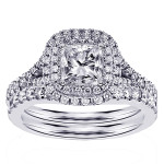 Shimmering Love: Yaffie Platinum Diamond Bridal Set - 1.5ct TDW