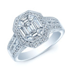 Asscher-cut Diamond Ring with 1.4ct of Dazzling Yaffie Platinum