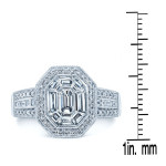 Asscher-cut Diamond Ring with 1.4ct of Dazzling Yaffie Platinum