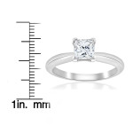GIA Certified Yaffie Platinum Solitaire Engagement Ring with Stunning 1 ct Princess Cut Diamond