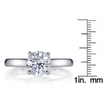 Platinum Yaffie Engagement Ring with 1 Carat Diamond Solitaire