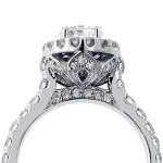 Platinum Diamond Engagement Ring Set with 2.6ct Total Diamond Weight by Yaffie.