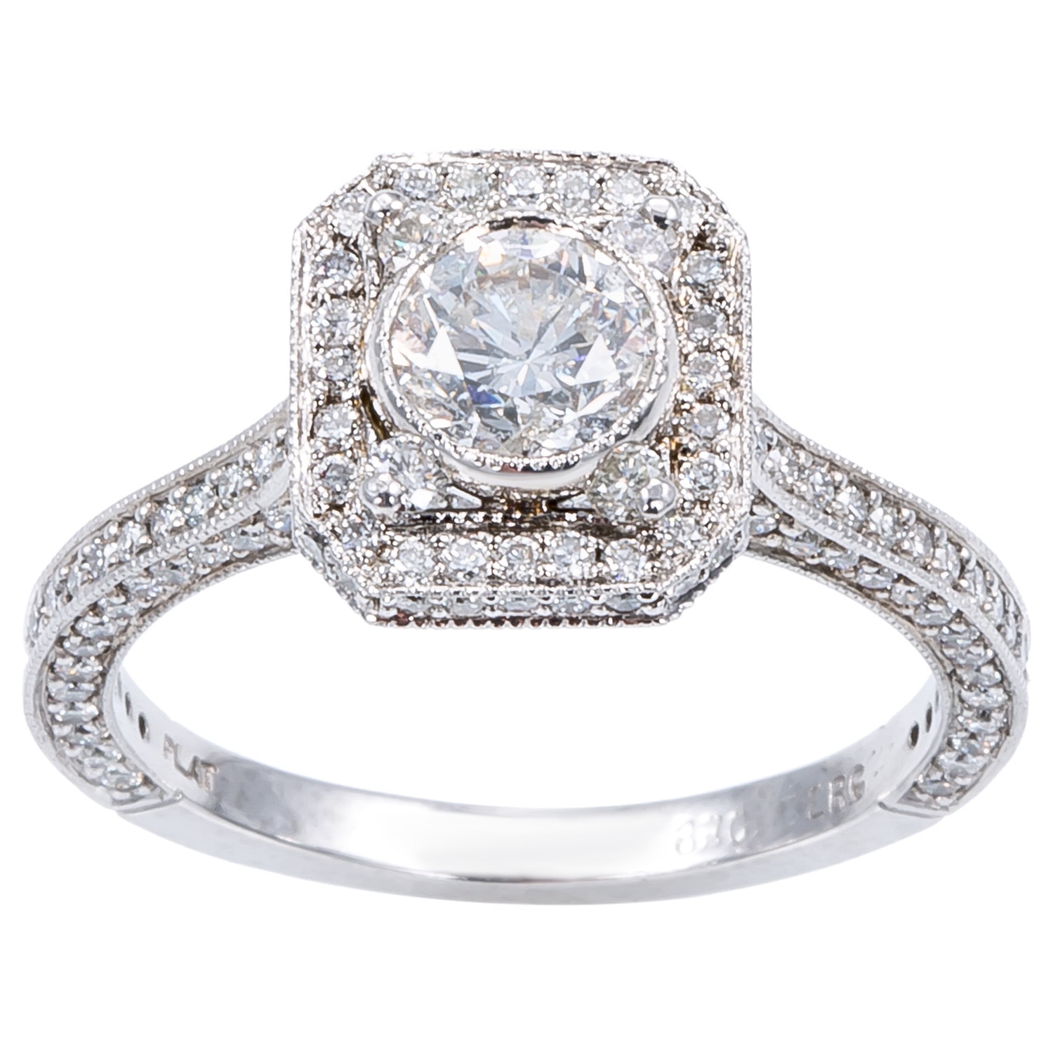 Platinum 2ct TDW Antique Engagement Ring - Custom Made By Yaffie™