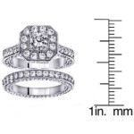Sparkling Love: Yaffie Platinum Princess-cut Bridal Set with 4.5ct TDW