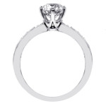 Platinum Yaffie Ring with dazzling 4/5ct TDW Diamond Solitaire for your Engagement.
