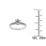 Platinum Yaffie Ring with dazzling 4/5ct TDW Diamond Solitaire for your Engagement.