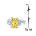 Fancy Yellow Diamond Ring - Yaffie 3.625ct with Platinum and Gold