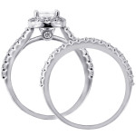 Golden Jubilee 2.1ct TDW Enhanced Diamond Bridal Set with Yaffie Platinum