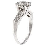 Vintage Yaffie Platinum Ring with 1.33ct Diamonds: Pre-owned Engagement Sparkler