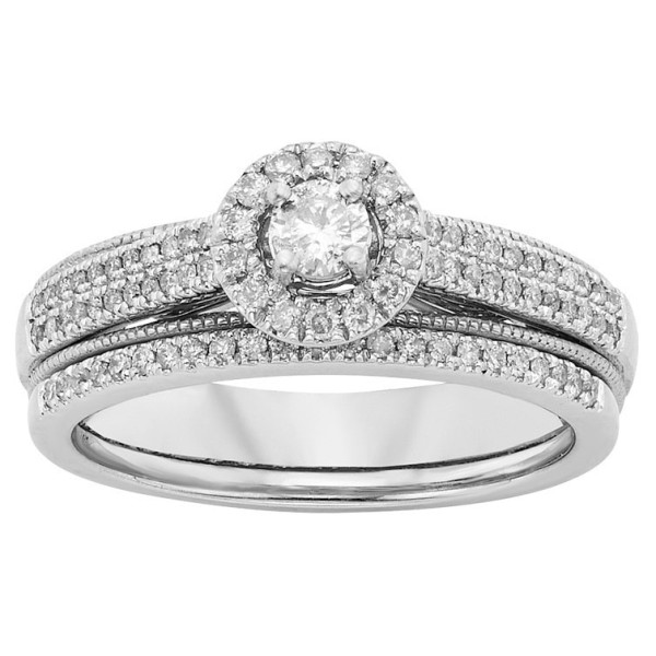 Bridal Beauty: Yaffie White Gold Diamond Set with 1/2ct TDW Shimmer
