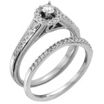 White Gold Bridal Set with 1/2ct TW Diamond by Yaffie
