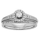 White Gold Bridal Set with 1/2ct TW Diamond by Yaffie