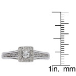 Princess Diamond Ring - Yaffie White Gold Sparkler with Quarter Carat Total Weight