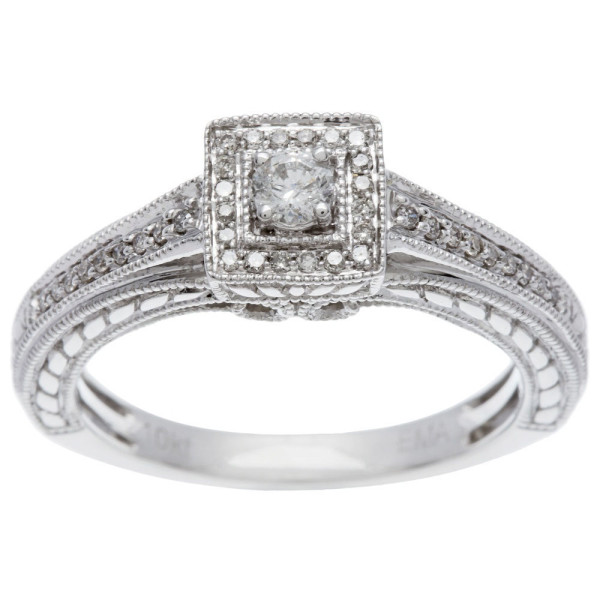 Yaffie White Gold Princess Diamond Ring - 1/4ct TDW
