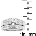IGL Certified 1ct TDW Round Cut Bridal Set in Yaffie White Gold