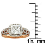 Certified Vintage Diamond Ring - 1 1/2ct TDW in Yaffie Gold with IGL Certification