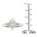 Gold Marquise Diamond Ring with 1 Carat TDW and IGL Certification, held by 6 Prongs
