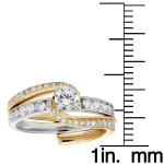 Twisted Bridal Insert with 1ct TDW White Diamond - Yaffie Gold