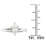 Certified Yaffie Gold Marquise Diamond Solitaire Ring (3/4ct TDW, 6-Prong)