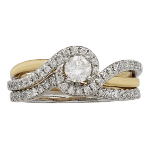 Princess Cut Diamond Bridal Set - Yaffie Gold with IGL Certification (3/4ct TDW)