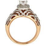 Princess Cut Vintage Diamond Ring in Yaffie Rose Gold with 1ct TDW